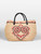 Ermanno Scervino Raffia Woven Heart Detail Tote Bag