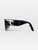 Victoria Beckham Black Rectangle Tinted Logo Sunglasses