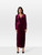 The Attico Purple Velvet Long Wrap Dress