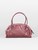 Prada Burgundy Leather Bowling Handbag