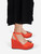 Giuseppe Zanotti Red Suede Espadrille Wedge Sandals