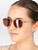 Bottega Veneta Brown Tinted Gold Frame Sunglasses