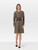 Alaïa Black & Beige Abstract Knee Length Dress