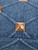 Valentino Garavani Blue Denim Rockstud Shoulder Bag