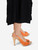 Dior Orange Python Leather Slingback Sandals