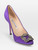 Manolo Blahnik Purple Hangisi Satin Heels