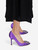 Manolo Blahnik Purple Hangisi Satin Heels
