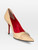 Dolce & Gabbana Beige Snakeskin Pointed Logo Heels
