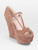 Miu Miu Dark Rose Suede Platform Wedges