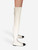 Chanel White Leather Thigh High Cap Toe Boots