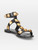 Valentino Garavani Black Leather Roman Stud Sandals