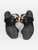 Valentino Garavani Black Leather Roman Stud Sandals