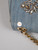 Rene Caovilla Blue Denim Embellished Crossbody Bag