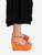 Gucci Orange Suede Horsebit Platform Sandals