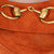 Gucci Orange Suede Horsebit Platform Sandals