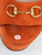 Gucci Orange Suede Horsebit Platform Sandals