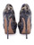Women Valentino Python Rockstud Platform Heels -  Blue Size 39.5 US 9.5