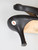 Manolo Blahnik Black Leather Slingback Kitten Heels