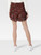Isabel Marant Burgundy Shirred Floral Skirt