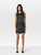 Theyskens Theory Black Leather & Navy Tweed Dress