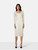 Plein Sud White Ribbed Bodycon Flared Dress