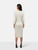 Plein Sud White Ribbed Bodycon Flared Dress