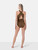 NANUSHKA Gingham Print Halterneck Bodysuit Top