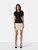 BCBG Max Azria Black & Beige Short Sleeve Dress