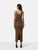Totême Brown Curved Compact Knit Dress