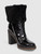 Chanel Black Patent & Shearling CC Boots Chanel Black Patent & Shearling CC Boots
