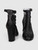 Chanel Black Textured Leather Cut Out Ankle Boots
