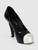 Chanel Black Patent Glitter Cap Toe Heels Chanel Black Patent Glitter Cap Toe Heels