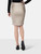 Joseph Beige Leather Clara Pencil Skirt