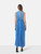 Pinko Blue High Low Hem Pleated Dress