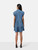 Veronica Beard Blue Denim Pleated Tiered Dress