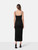 NANUSHKA Black Midi Sleeveless Bodycon Dress