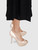Sergio Rossi Beige Metallic Platform Heels