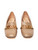 Gucci,Beige Leather Chain Detail Heeled Loafers