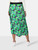 Prada Green Floral Asymmetric Midi Skirt