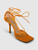 Bottega Veneta Orange Mesh Stretch Sandals