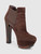 Casadei Brown Suede Wooden Heel Boots
