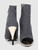 Chanel Grey Ankle Logo Heel Boots