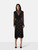 Temperley London Black Embroidered Sheer Midi Dress