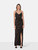 Balmain Black Sequin Detail Maxi Dress