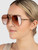 Versace Pink Gradient Aviator Sunglasses