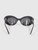 Versace Black Oval Cat Eye Sunglasses