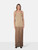 Prada Beige Silk Fringed Knit Maxi Dress