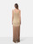 Prada Beige Silk Fringed Knit Maxi Dress