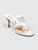 Michael Kors White Leather Heeled Thong Sandals