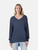 Maison Margiela Navy V Neck Top Maison Margiela Navy V Neck Top